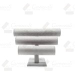 Barra Triple Para Pulseras Tipo Suede Gris