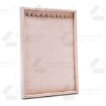 Charola Para 10 Cadenas Tipo Suede Rosa