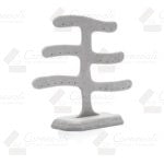 Exhibidor Arbolito Para 12 Pares De Aretes Tipo Suede Gris