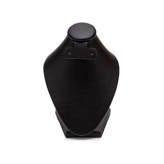 Cuello Mini Con Aretes Vinil Piel Negro