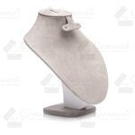 Cuello Intermedio Con Juego Tip Suede Gris