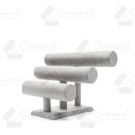 Barra Triple Para Pulseras Tipo Suede Gris