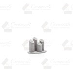 Exhibidor Torre Para 4 Anillos Tipo Suede Gris