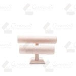 Exhibidor Barra Doble Para Pulsera Tipo Suede Rosa