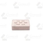 Exhibidor Tipo Suede Rosa Para 7 Anillos