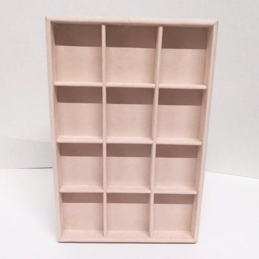 Charola De 12 Divisiones Tipo Suede Rosa