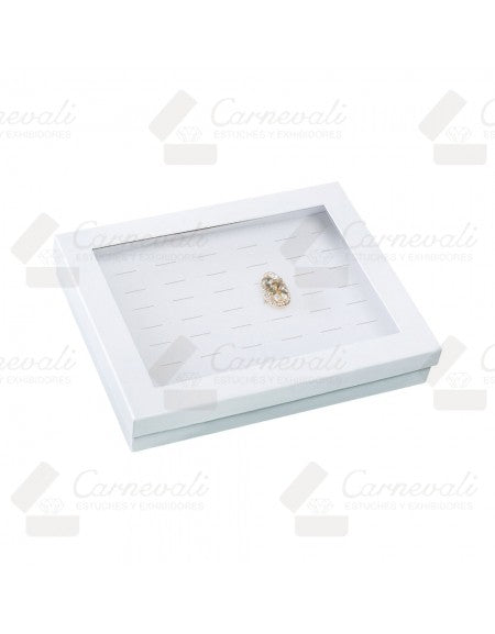 Caja De Carton Para 42 Anillos Con tapa