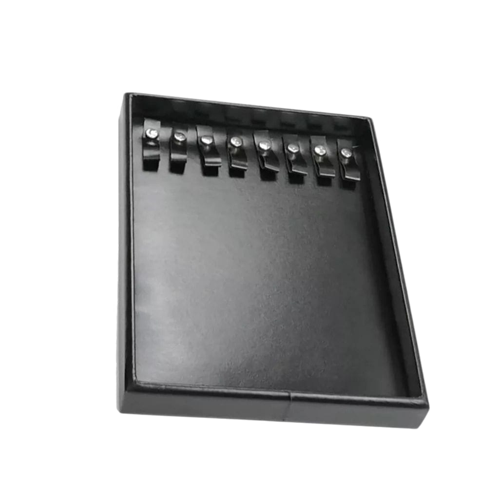 Charola De 8 Broches Para Cadenas Tipo vinil Piel Negro