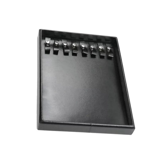 Charola De 8 Broches Para Cadenas Tipo vinil Piel Negro