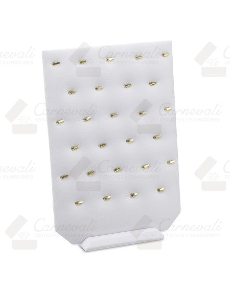 Tabla Vertical Para 32 Dijes Vinil Piel Bco